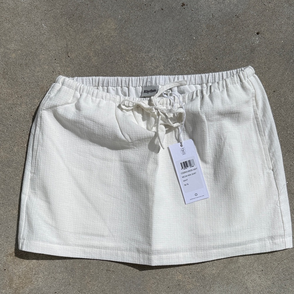 Rhythm Ivory Drawstring Skirt